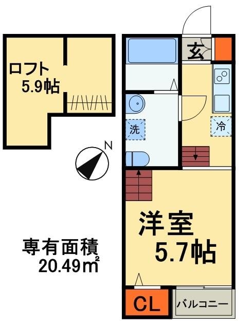 ブラインドサイド幕張の物件間取画像