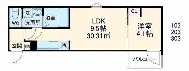 ＧＲＡＤＵＳ道場北IIの物件間取画像