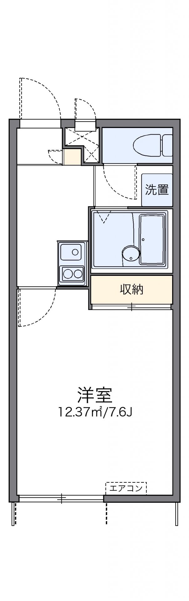 レオパレスハイラックの物件間取画像