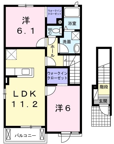 ハピネスの物件間取画像