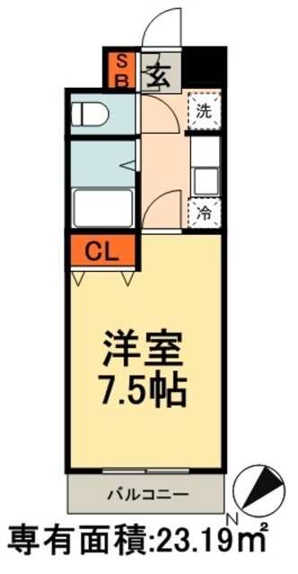 グラススクエア六番館の物件間取画像