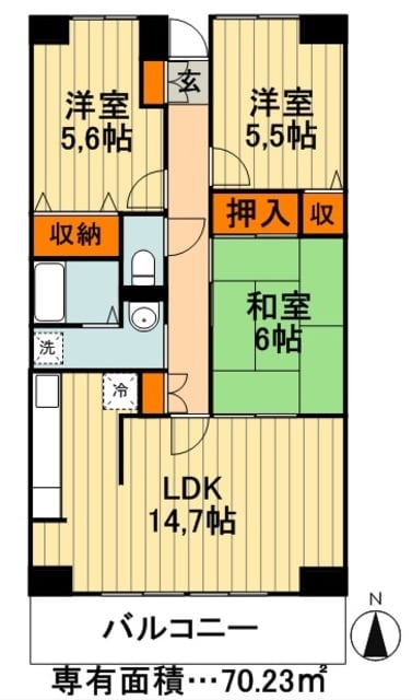 ルーチェ緑が丘Ａの物件間取画像