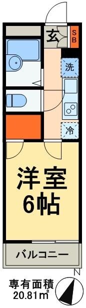 レオパレスフジニューコートの物件間取画像