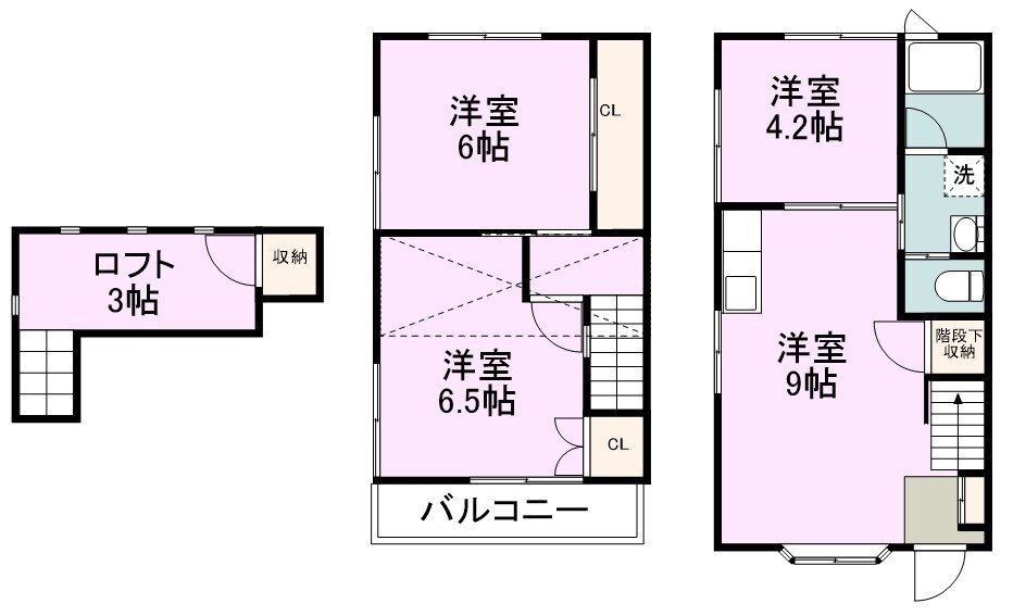 レジデンス上の山の物件間取画像