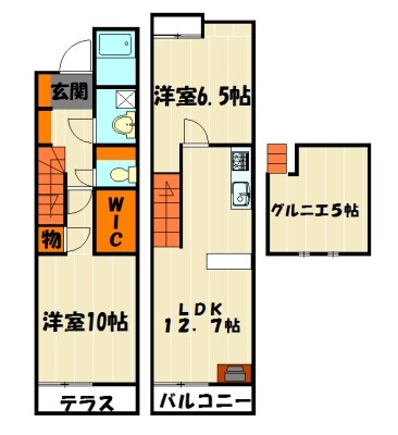 レオパレスコヅチIの物件間取画像