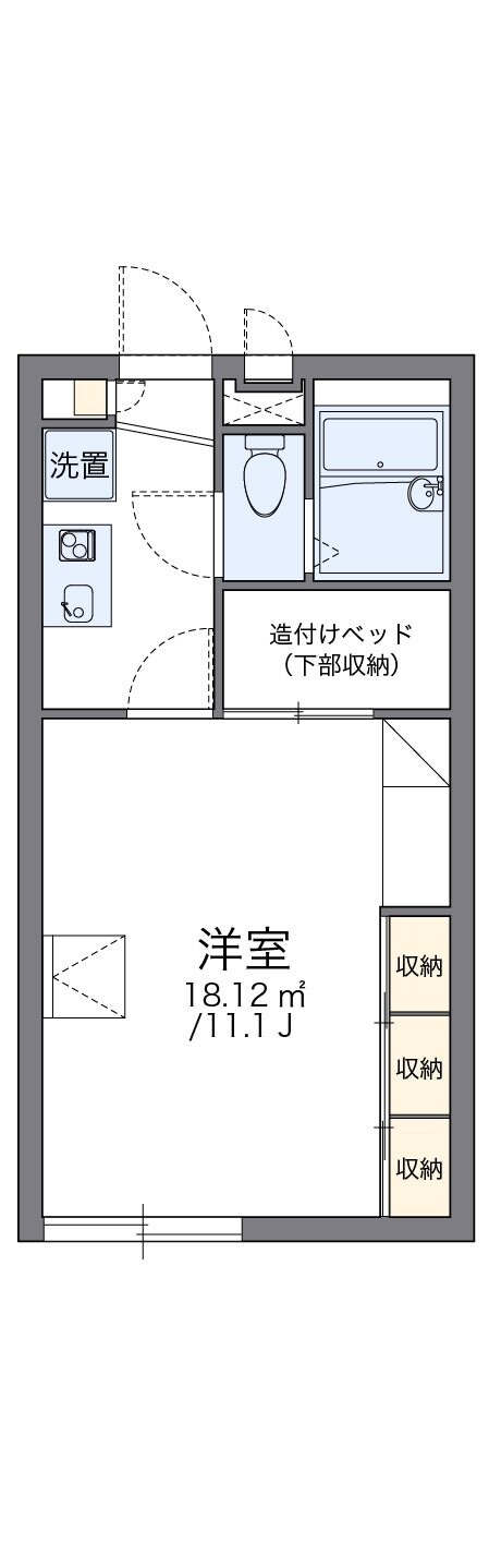 レオパレスプラシード竹丘の物件間取画像