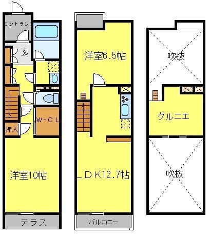 レオパレスコヅチIの物件間取画像