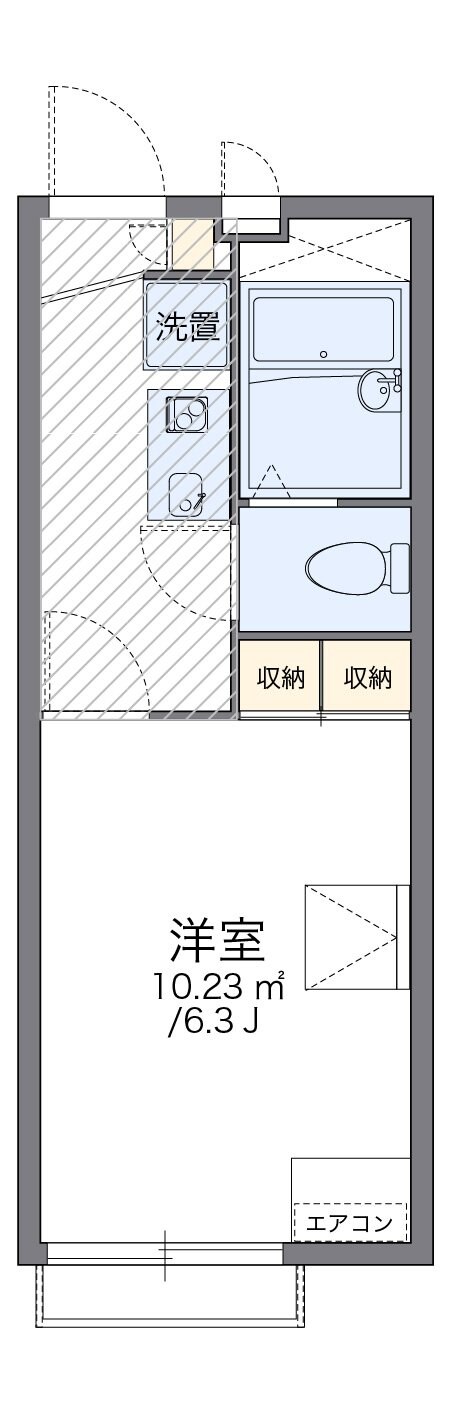 レオパレスナカザトの物件間取画像