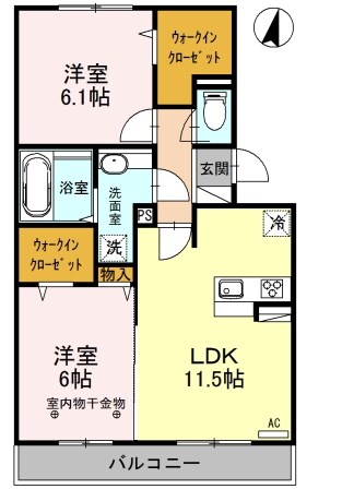 匠乃館Aの物件間取画像