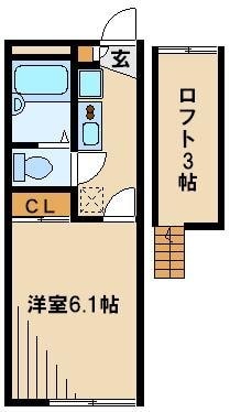 レオパレスＮＡＮＴＳＵＫＡの物件間取画像