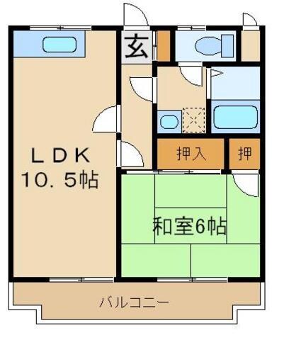 東所沢グリーンハイツ１号棟の物件間取画像