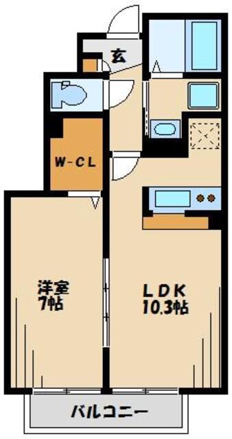 桜ハイツの物件間取画像