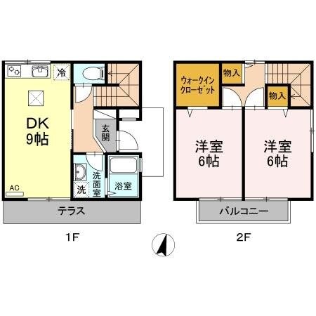 アビタ　東南西館の物件間取画像