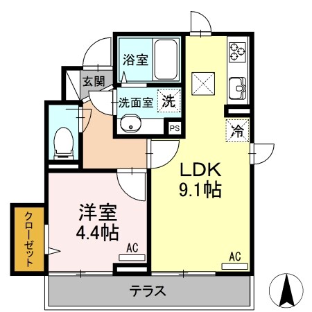 オネット光が丘　Ａの物件間取画像