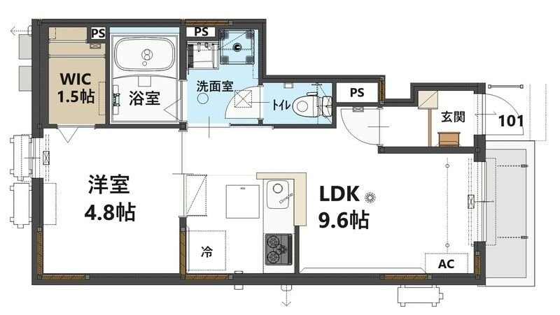 コンフォート東住吉の物件間取画像