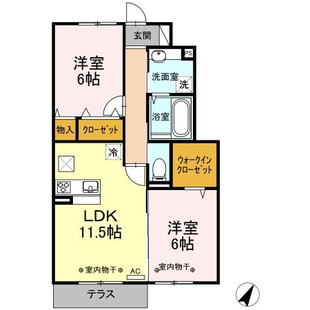 プレジールの物件間取画像