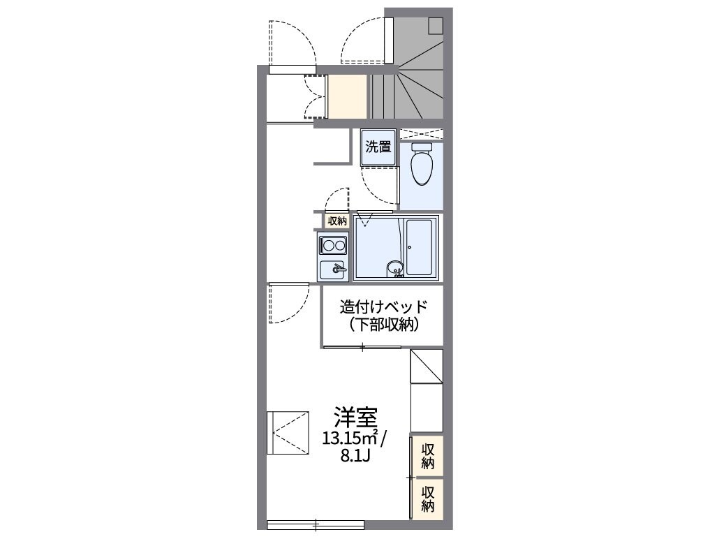 レオパレスＫＡＺＵの物件間取画像