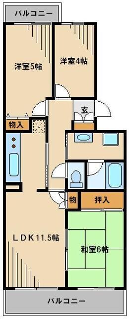 コーポレート中清戸２号棟の物件間取画像