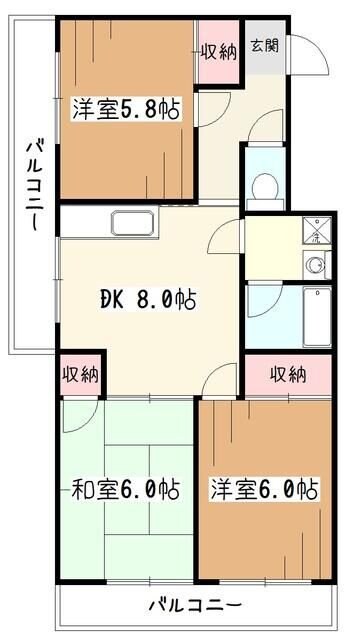 ベルハイネスの物件間取画像