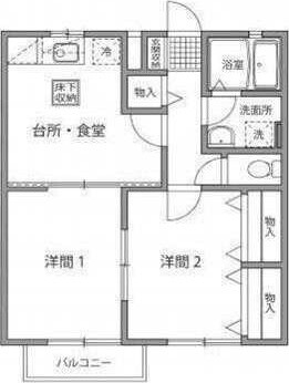 アリュミエールA棟の物件間取画像