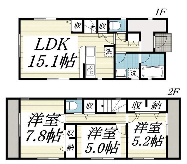 東大和市立野戸建０２の物件間取画像