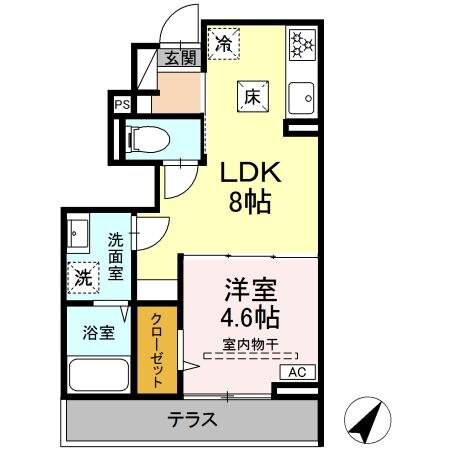 レーヴェ東戸倉Iの物件間取画像