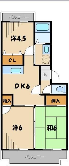 ラークコート東村山の物件間取画像