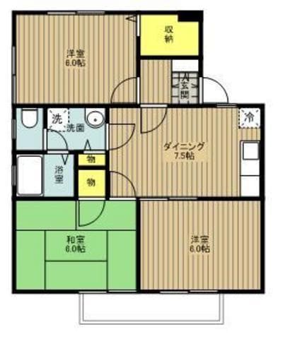 セジュールＨＡＳＨＩＭＯＴＯの物件間取画像