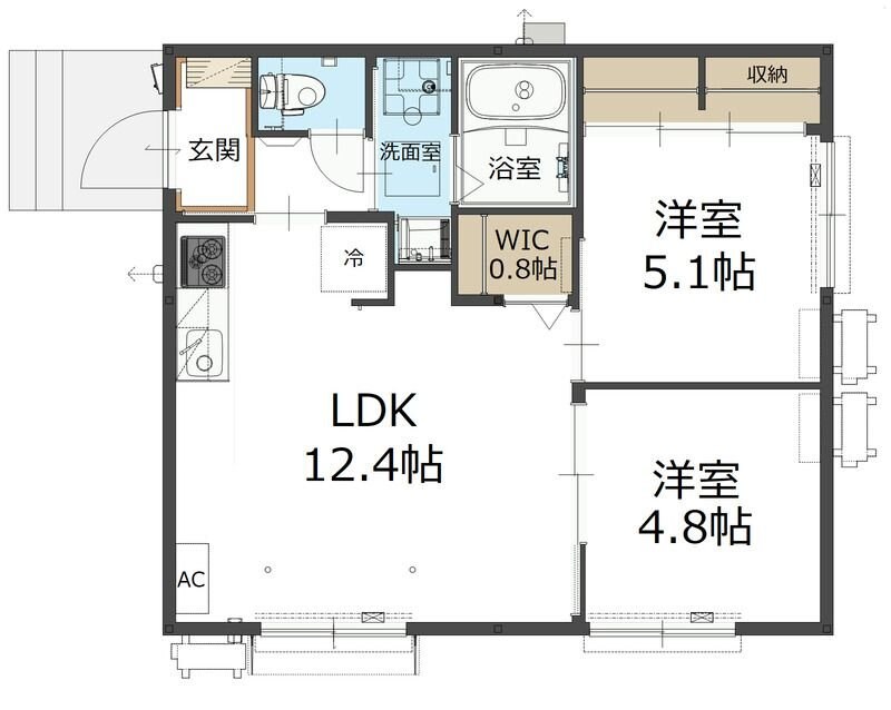 小山２丁目貸家の物件間取画像