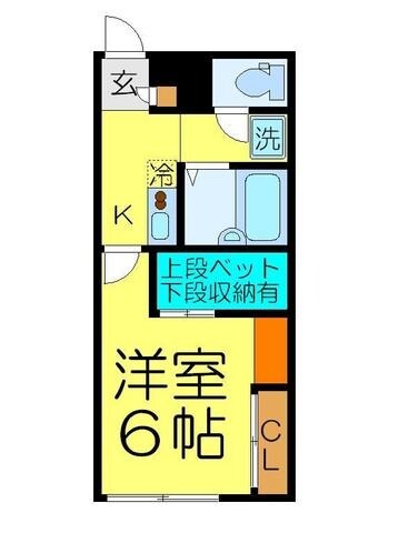 レオパレス新町の物件間取画像