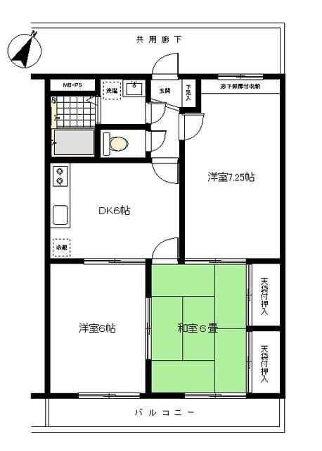 エバンストンハイツの物件間取画像