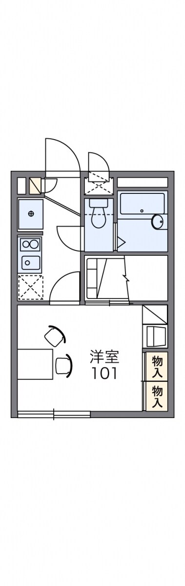 レオパレスＨＡＰＰＹ　ＴＯＷＮの物件間取画像