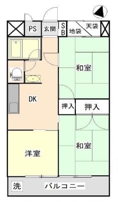 川越フラワーホームの物件間取画像