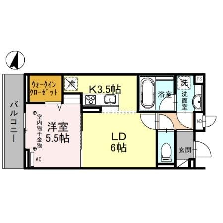 ONARIGOTEN－Dの物件間取画像