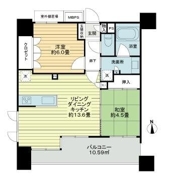 ライオンズ川越新富町の物件間取画像