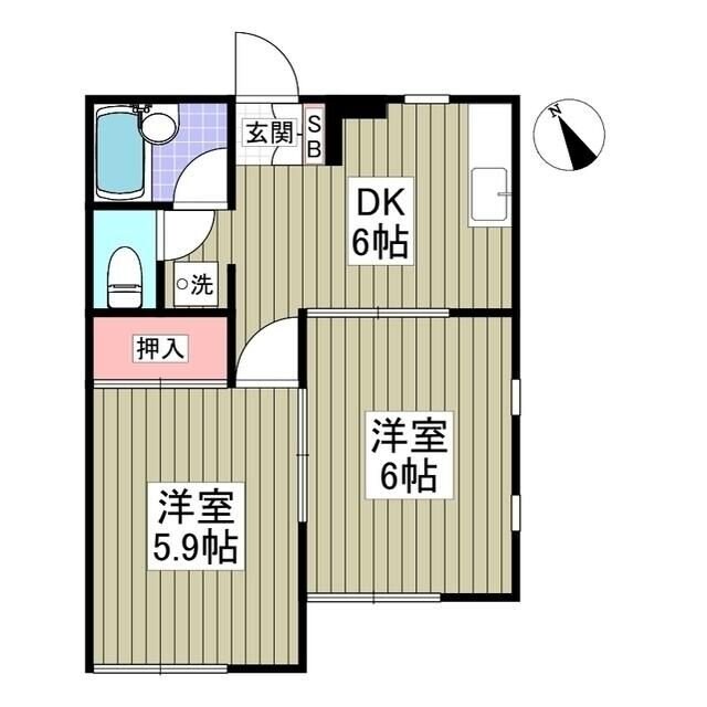 田中ハイツの物件間取画像