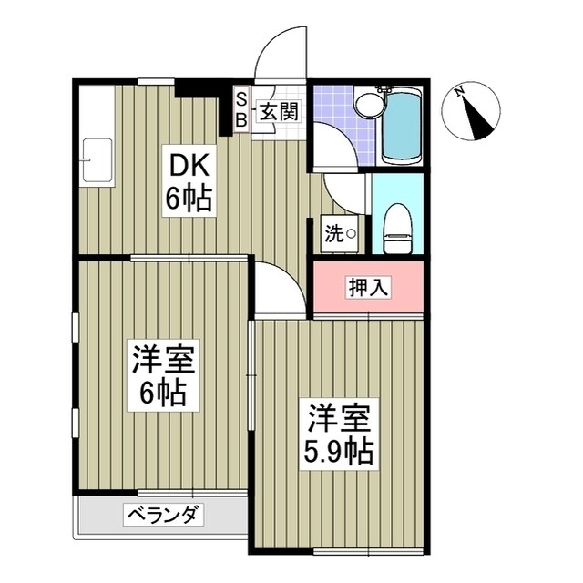 田中ハイツの物件間取画像