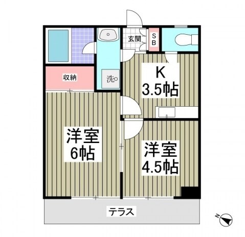 キャロットハウス岸町の物件間取画像