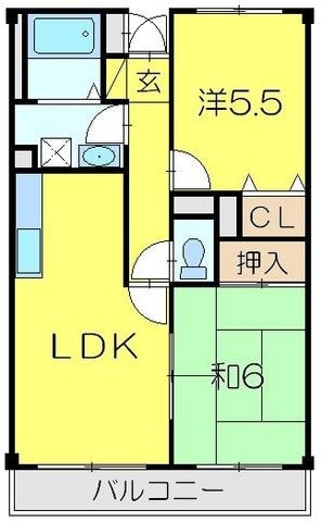 稲荷山パークハイツの物件間取画像