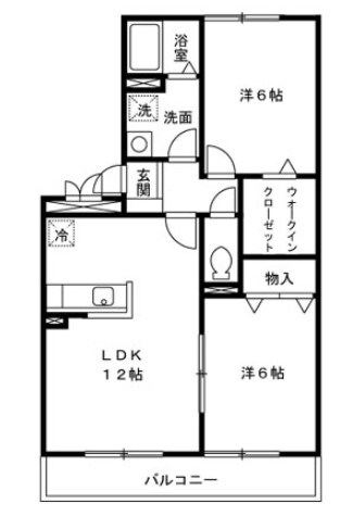 フェニックス小仙波Ｂ棟の物件間取画像