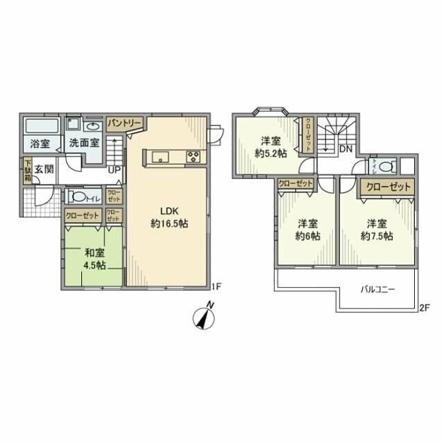 北岩岡戸建の物件間取画像