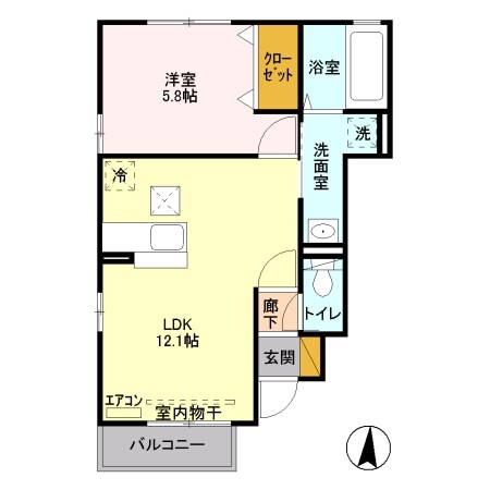 サンボナールＢの物件間取画像