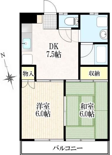 メゾンドウェーブの物件間取画像