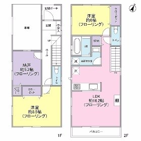 小川西町２丁目貸家の物件間取画像