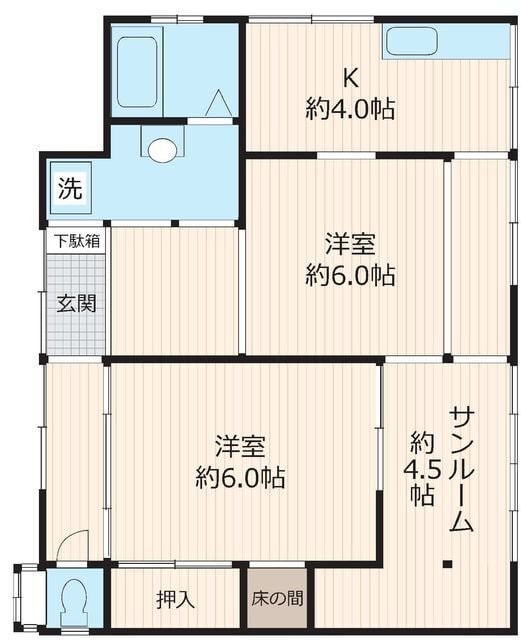 小林拝島町貸家の物件間取画像