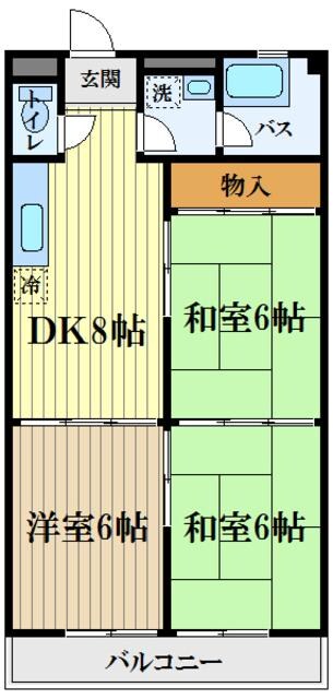 ソフト第一河辺マンションの物件間取画像