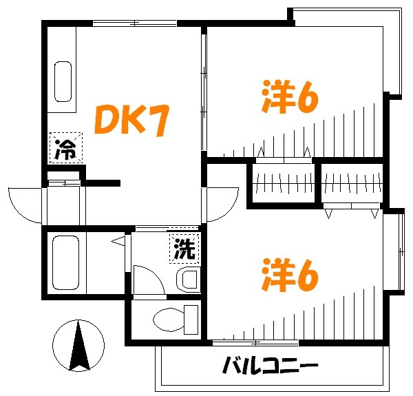 マロンクラッセＥ棟の物件間取画像