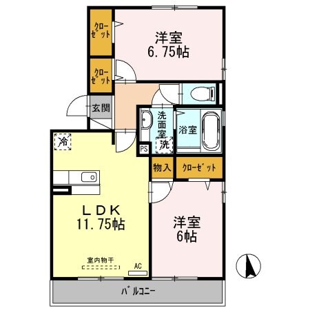 サンライズ学園の物件間取画像