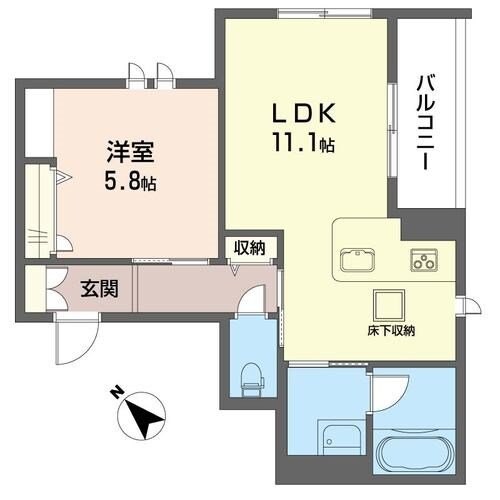 サンコリーヌ立川の物件間取画像