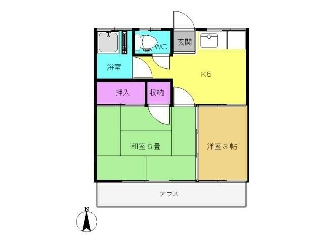 東りんどう荘の物件間取画像